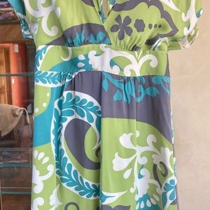 BODEN silk summer dress wore once to a Prep School graduation.